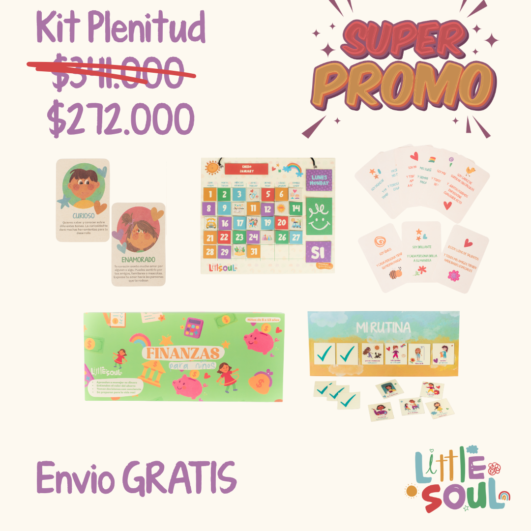 Kit Plenitud (rutina + juego financiero + calendario + emociones + afirmaciones) ENVIO GRATIS