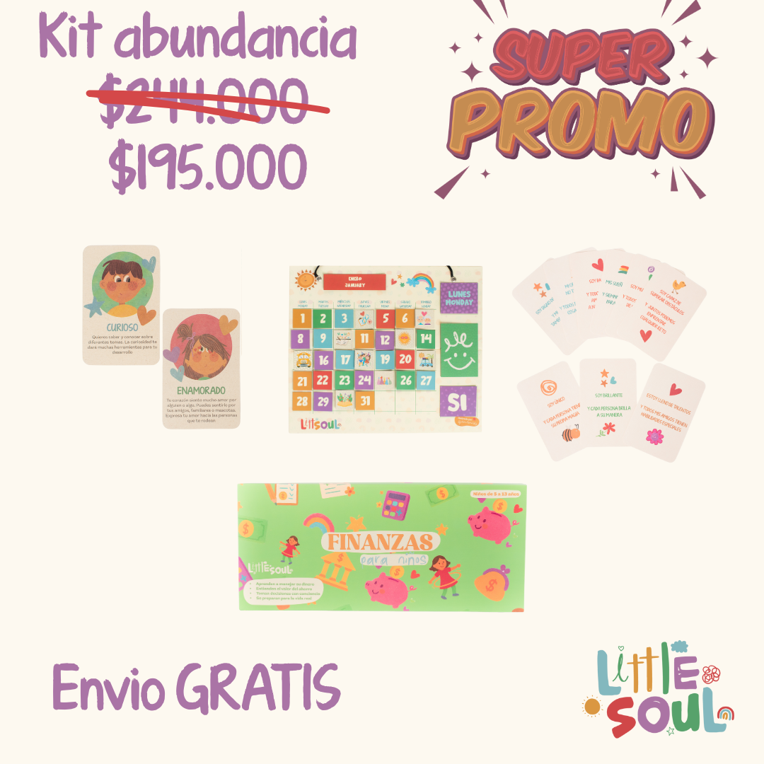 Kit abundancia (juego financiero + calendario + emociones + afirmaciones) ENVIO GRATIS
