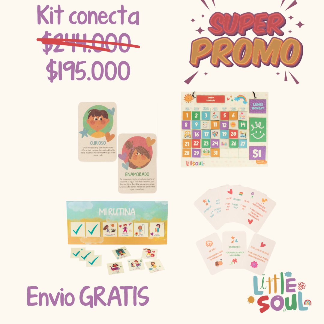 Kit conecta (rutina + calendario + emociones + afirmaciones)