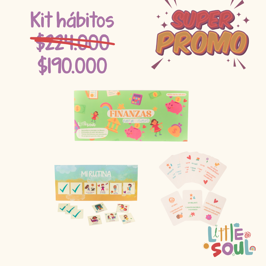Kit Hábitos (juego financiero + rutina + afirmaciones)