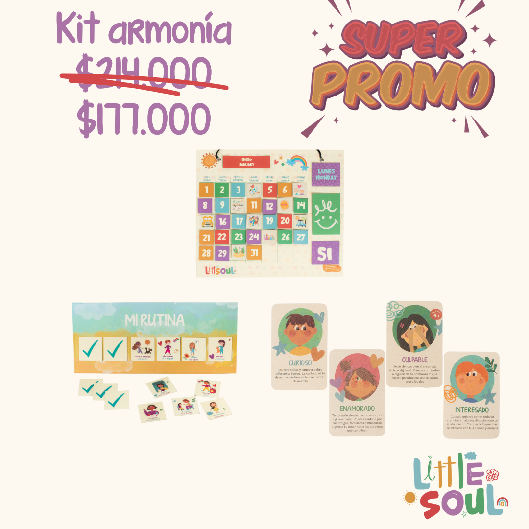 Kit Armonía (rutina + calendario + emociones)